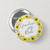 Flowerfields Grootmoeder van de bruid Ronde Button 5,7 Cm (Voorkant /achterkant)