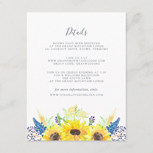 Flowerfields Guest Information Kaart (Voorkant)