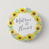 Flowerfields Matron of Honor Ronde Button 5,7 Cm (Voorkant)