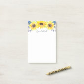 Flowerfields Personalized Post-it® Notes (Op bureau)