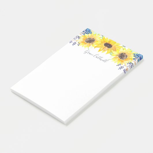 Flowerfields Personalized Post-it® Notes (Schuin)