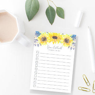 Flowerfields Personalized To-Do List Post-it® Notes