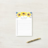 Flowerfields Personalized To-Do List Post-it® Notes (Op bureau)
