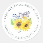 Flowerfields Return-adres Ronde Sticker (Voorkant)