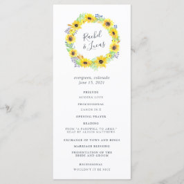 Flowerfields Wedding Ceremony Programma