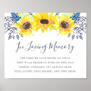 Flowerfields Wedding Memorial Sign Poster