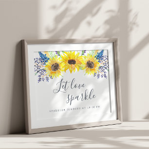 Flowerfields Wedding Sparkler Sendoff Sign Poster