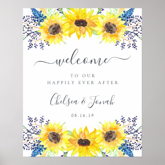 Flowerfields Wedding Welcome Poster (Voorkant)