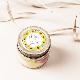 Flowerfields Wreath Wedding Ronde Sticker