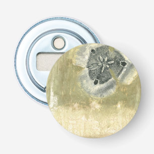 Flowerhead Abstract met gegloeide textuur Button Flesopener