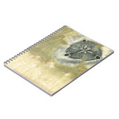 Flowerhead Abstract met gegloeide textuur Notitieboek (Linkerzijde)