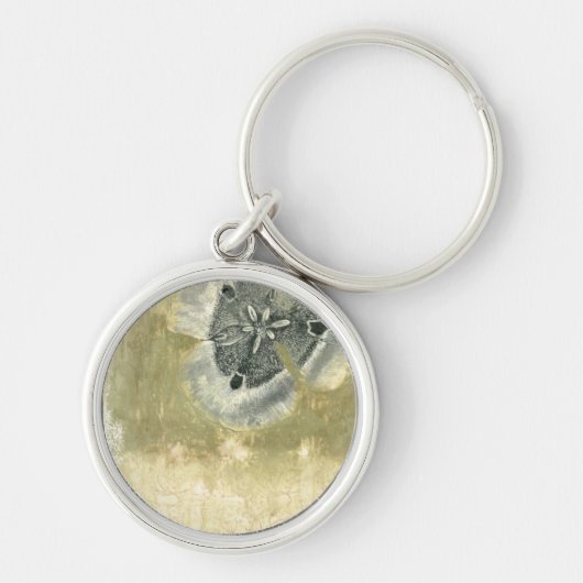 Flowerhead Abstract met gegloeide textuur Sleutelhanger (Voorkant)
