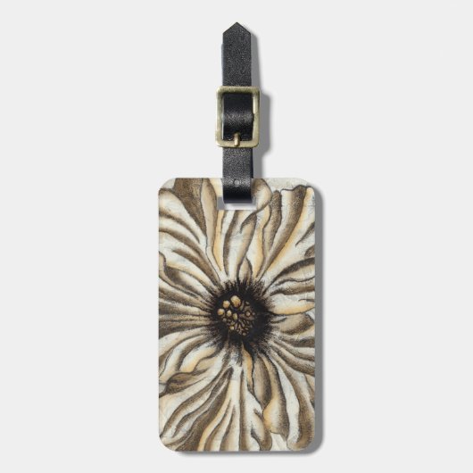 Flowerhead Fresco op Tan Background Bagagelabel (Voorkant verticaal)