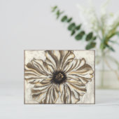 Flowerhead Fresco op Tan Background Briefkaart (Staand voorkant)