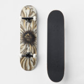 Flowerhead Fresco op Tan Background Skateboard (Voorkant)