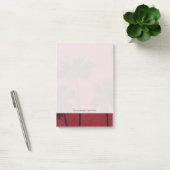 Flowerhead Silhouettes op Crimson Background Post-it® Notes (Kantoor)