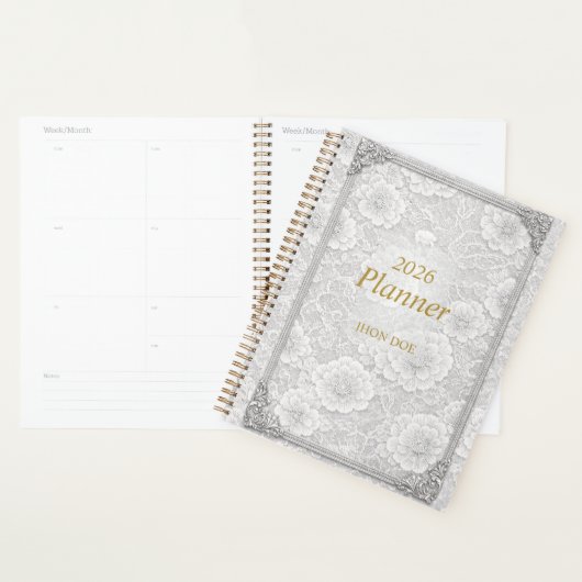Flowerly Simple Planner With Frame  (Display)