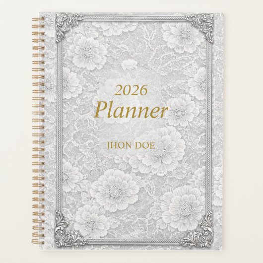 Flowerly Simple Planner With Frame (Voorkant)
