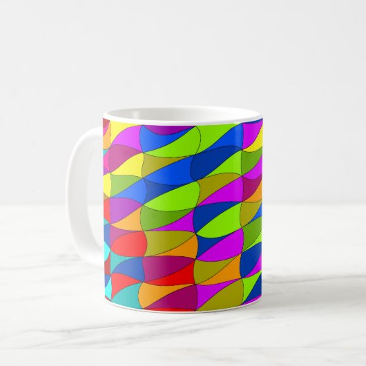 Flowerpower consed pattern coffee mug (Devant gauche)