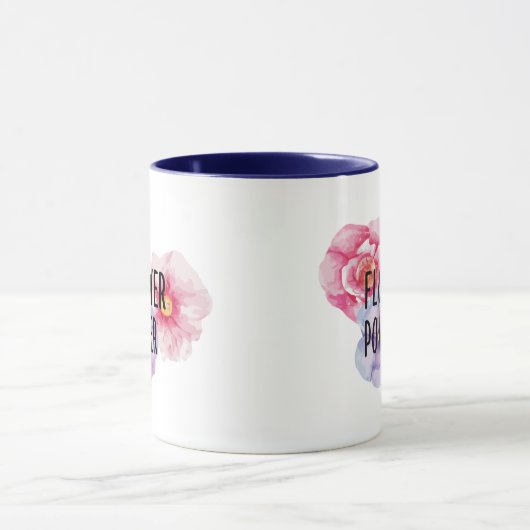 Flowerpower – Tasse mit Blumenvibes Mok (Midden)