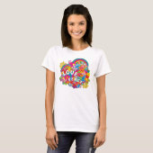FlowerPowerRainbow T-shirt (Voorkant volledig)