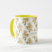  Flowers aangepaste monogram mokken 1 (Voorkant links)
