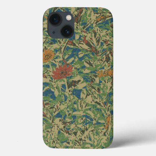Flowers against leaf camouflage pattern Case-Mate iPhone case (Achterkant)