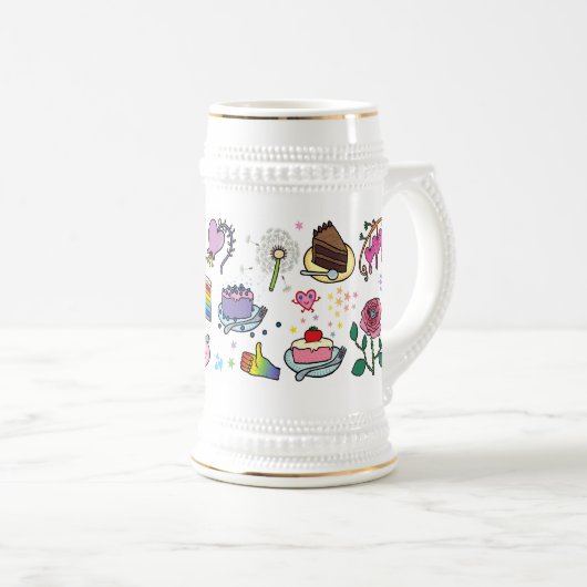 Flowers and cakes mug (Devant droit)