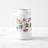 Flowers and cakes mug bierpul (Voorkant links)