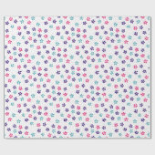 Flowers and Dots Floral Pattern Cadeaupapier (Vlak)