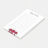Flowers and Things To Do Lined Post-it Notes (Schuin)