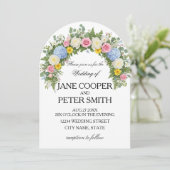 Flowers arrangement Budget Wedding Invitation (Debout devant)