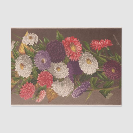 Flowers Asters door Ellen Robbins Tissuepapier (Voorkant)