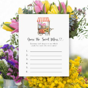 Flowers baby shower - Guess het Sweet Mess spel