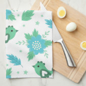 Flowers Birds Pattern Theedoek (Quarter Fold)