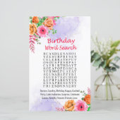Flowers Birthday Word Search Game (Staand voorkant)