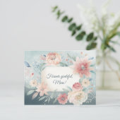 Flowers Blue Briefkaart (Staand voorkant)