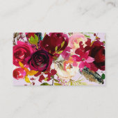 Flowers Bouquet Florist Visitekaartje (Achterkant)