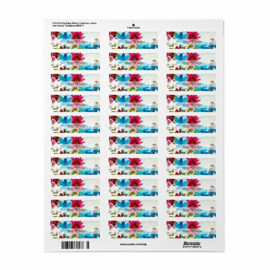 Flowers bouquet for all occassions etiket (Full Sheet)