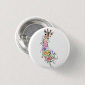 Flowers Bouquet Giraffe Button (Voorkant /achterkant)