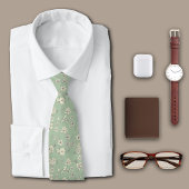  Flowers Brown Personaliseer Initiaal Stropdas