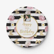 Flowers Butterflies, Birthday, Custom Photo Text