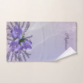 Flowers Campanula Lavender Light Paars Background Handdoek (Handdoek)