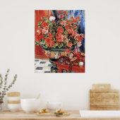 Flowers & Cats - Impressionistische Art Print - Re (Keuken)