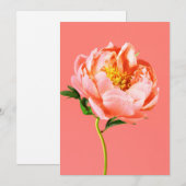 Flowers | Coral Peony Blossom Bedankkaart (Voorkant / Achterkant)