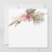 Flowers Crest | Rustic Kraft Circle Floral Wedding Kaart (Achterkant)