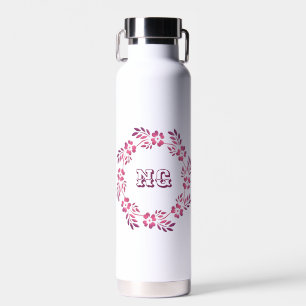 Flowers Crown. Floral Mandala Water Bottle Waterfles