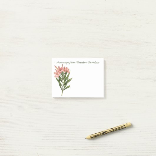  Flowers custom Post-It notities 3 Post-it® Notes (Op bureau)