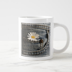 Flowers   Daisy in Jeans Pocket Extra Grote Beker