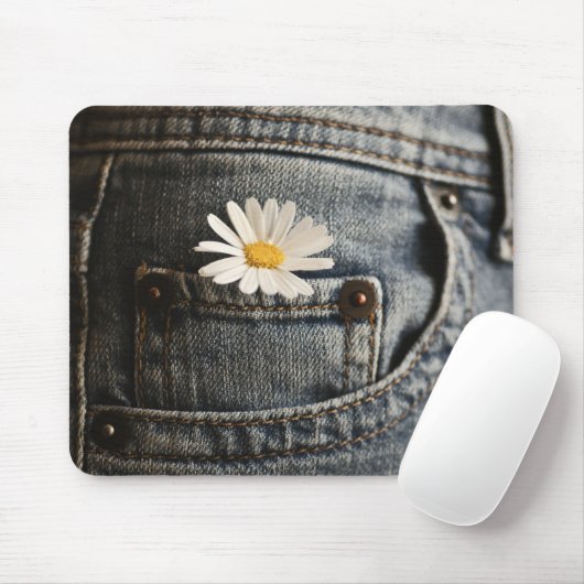 Flowers | Daisy in Jeans Pocket Muismat (Met muis)